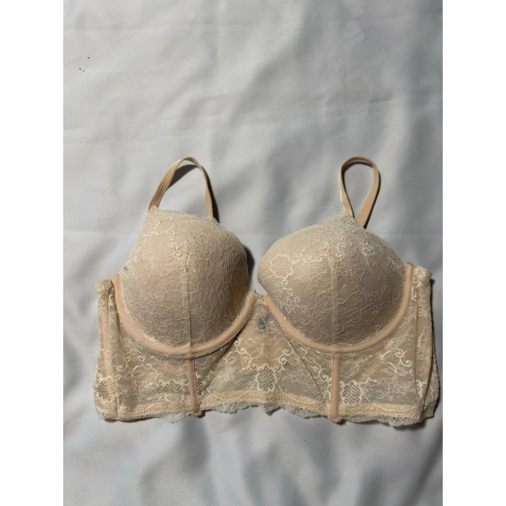 Parisa Bustier Style Bra 40dd Boudoir , Bridal , Lace , Vintage Style